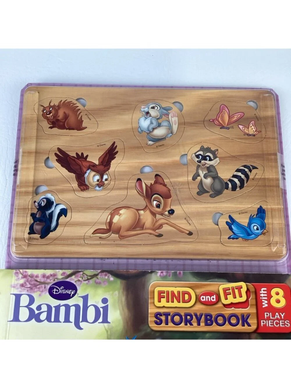 Disney Find and Fit Storybook Bambi Come and Play Book Sealed 2012 Thumper